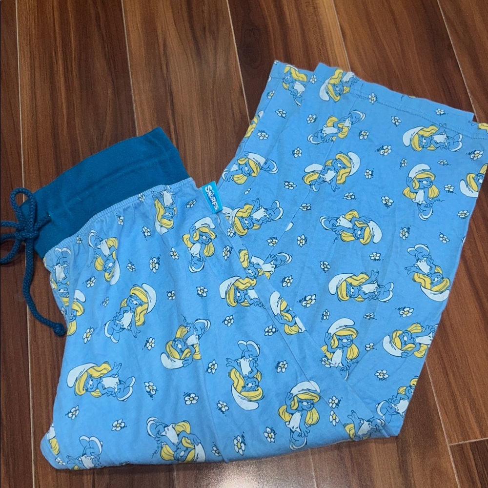 XS / Small Smurfs 100% cotton capri pajama pants